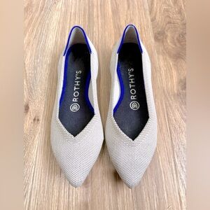 Rothy's The Point Flat Shoe Cloud Grey Color W 6.5 LNC